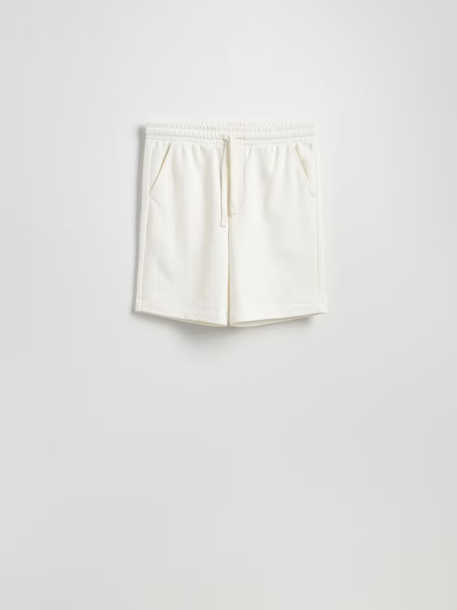 Pantaloncini tuta regular fit-panna