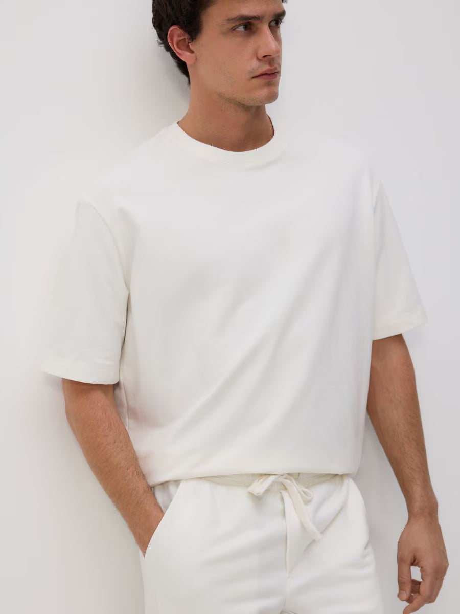 Pantaloncini tuta regular fit-panna