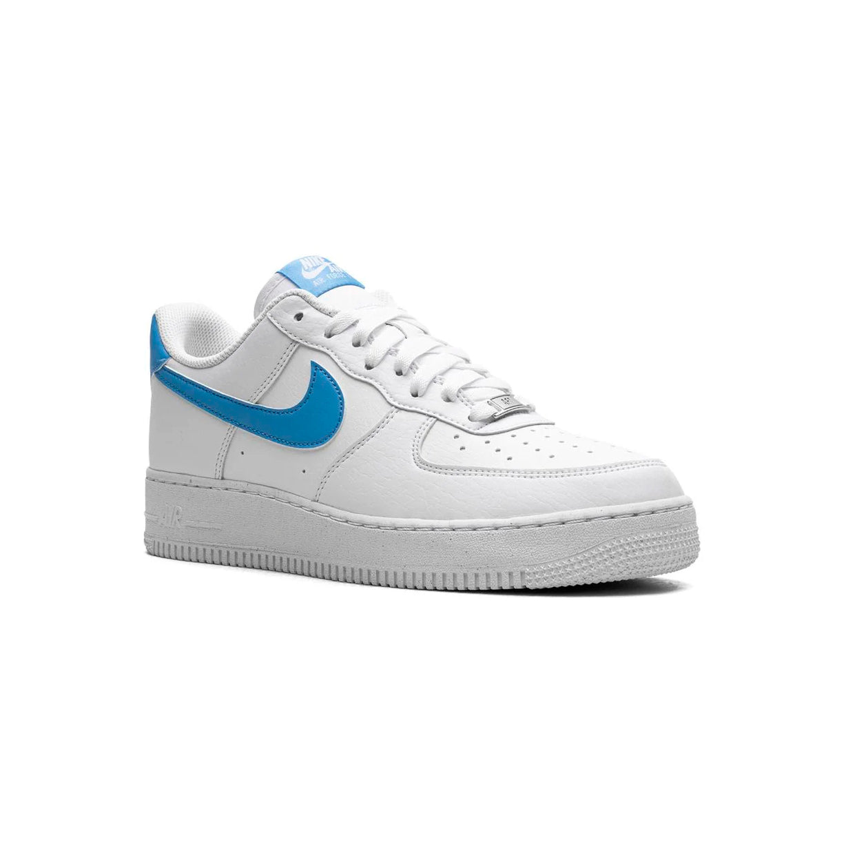 Nike Air Force 1 Low Bianco con Swoosh Azzurro Next Nature