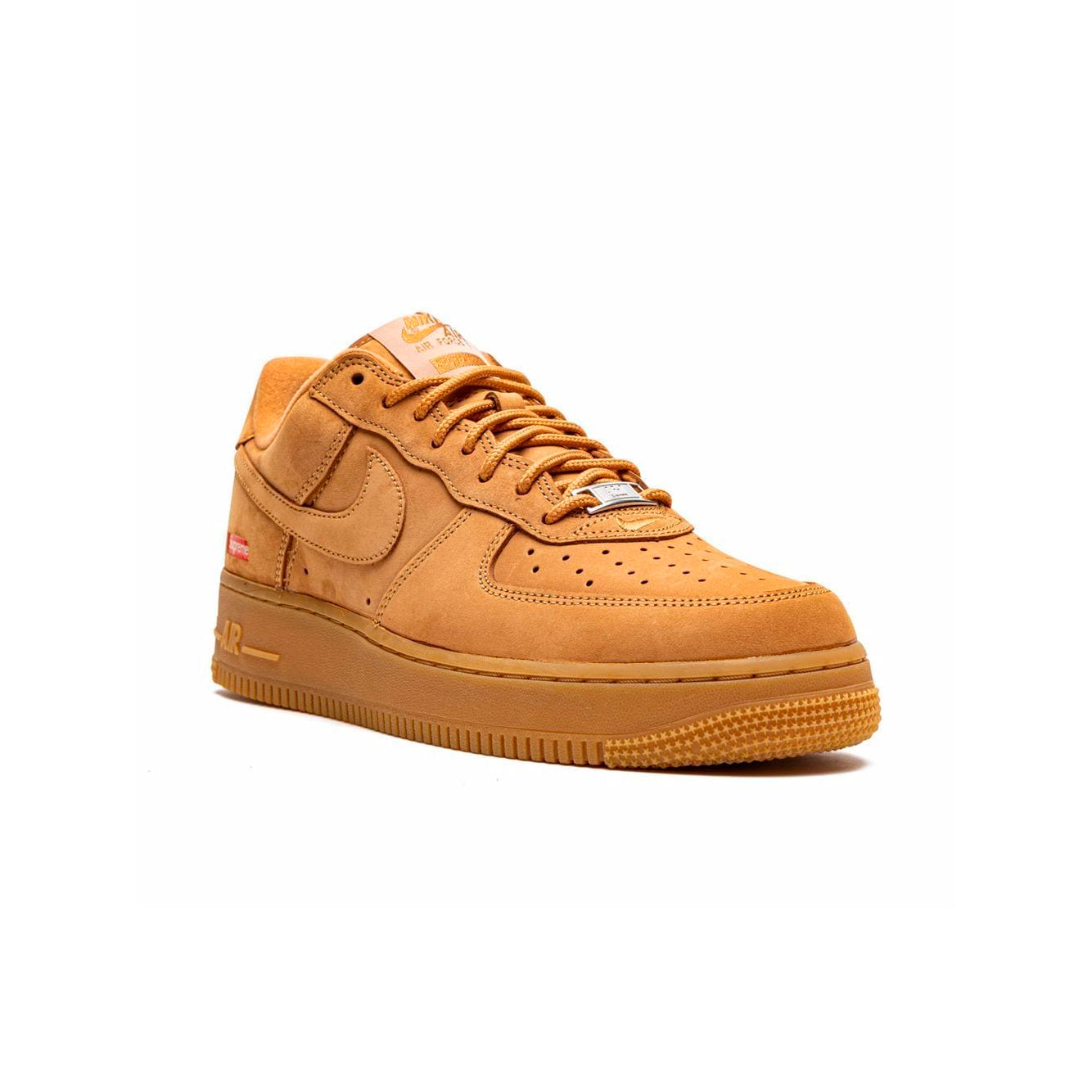 Nike Air Force 1 Low Camel con Dettagli Supreme Rosso