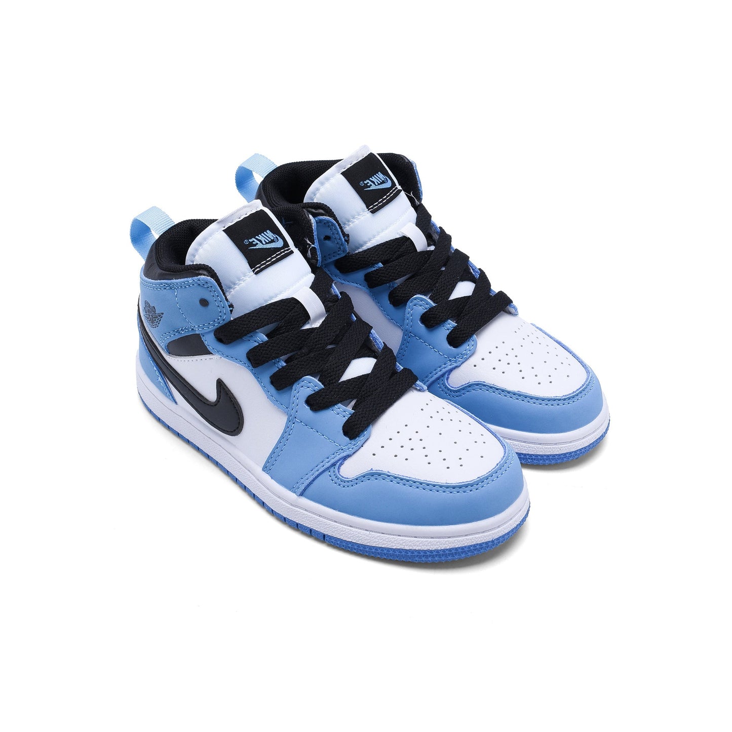 Nike Air Jordan 1 Mid Bambino Azzurro University Nero Bianco