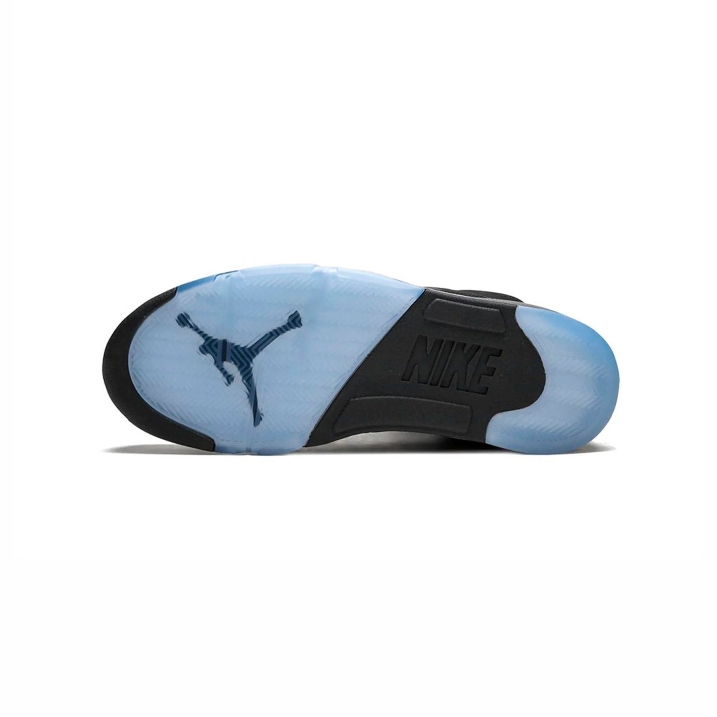 Nike Air Jordan 5 Retro Pelle Nera Argento Uomo