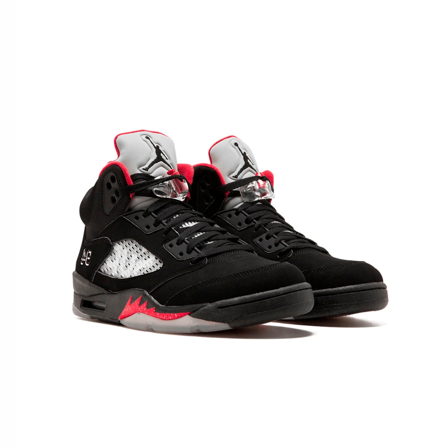Nike Air Jordan 5 Retro Supreme Nero Rosso Argento Uomo
