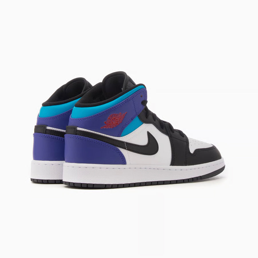 Nike Air Jordan 1 Mid Nero Bianco Viola Grape Retro