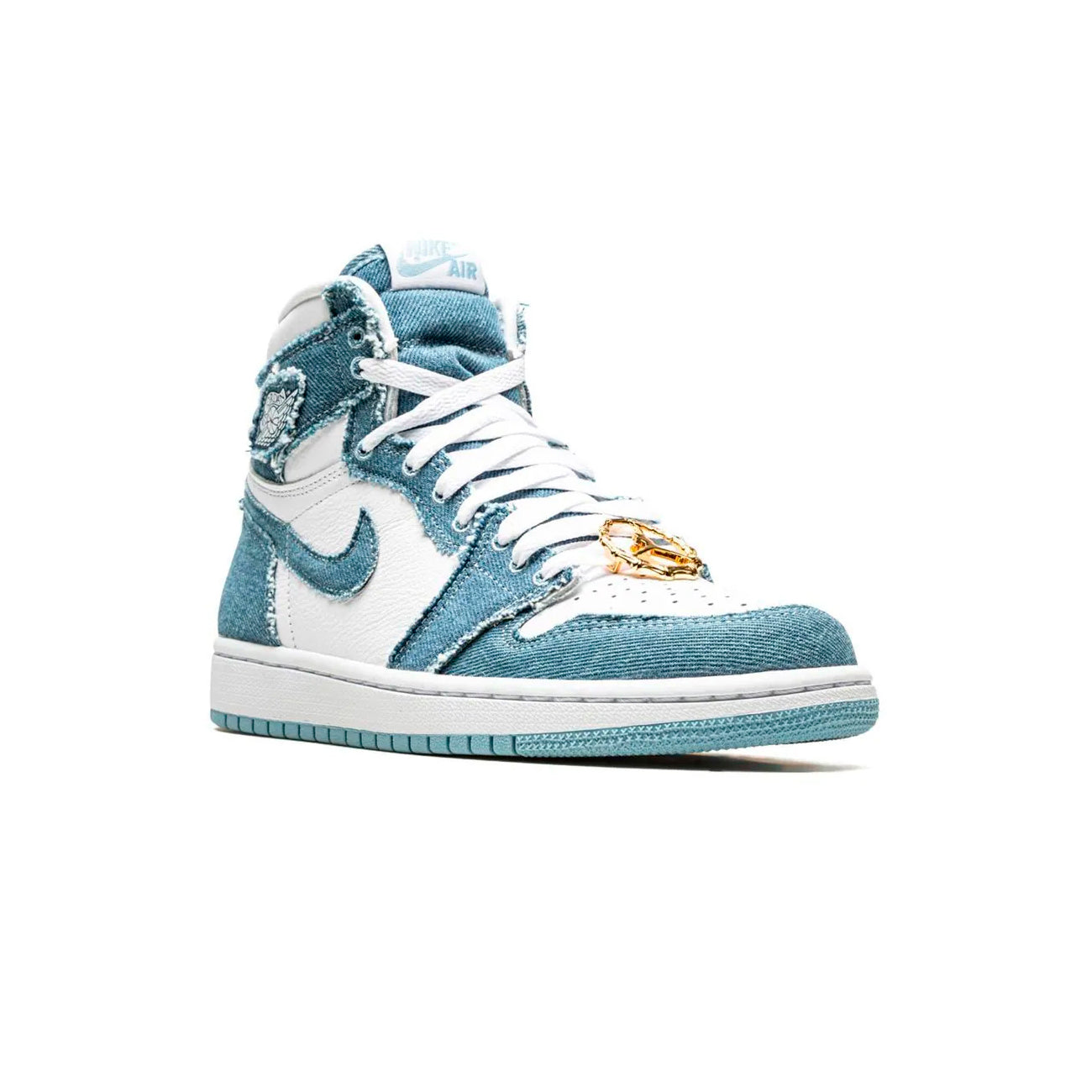 Nike Air Jordan 1 High in Denim Azzurro e Bianco