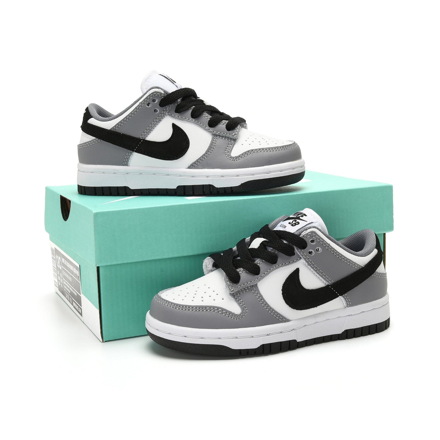 Nike Dunk Low Bambino Nere e Grigie Scarpe Casual Unisex