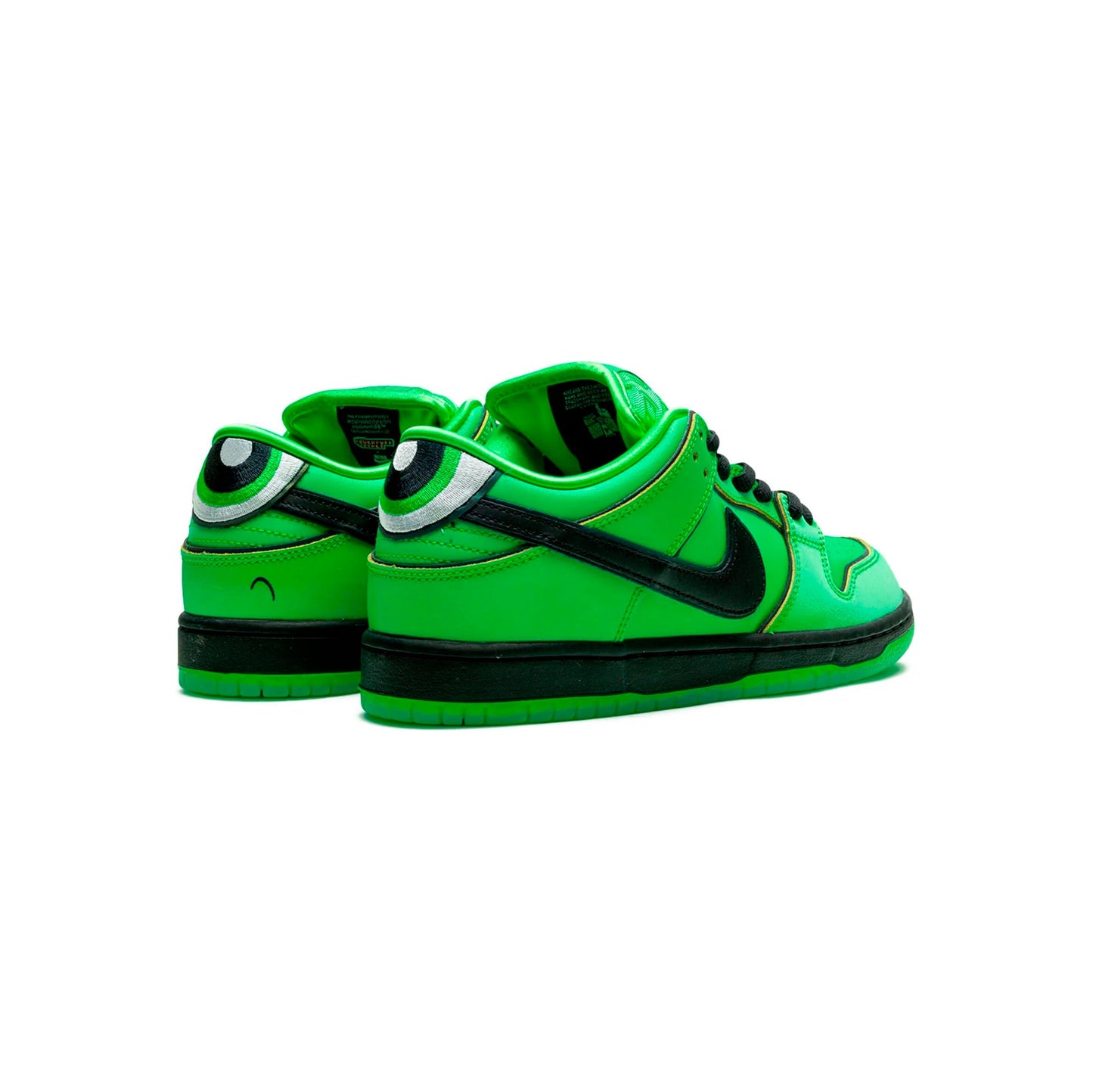 Nike Dunk Low SB Verde e Nero Buttercup Powerpuff Uomo