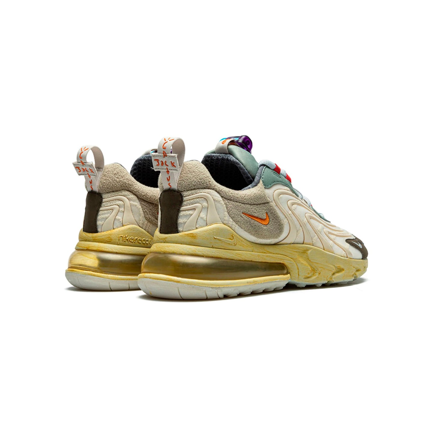 Nike Air Max 270 React Cactus Trails Travis Scott Beige e Giallo