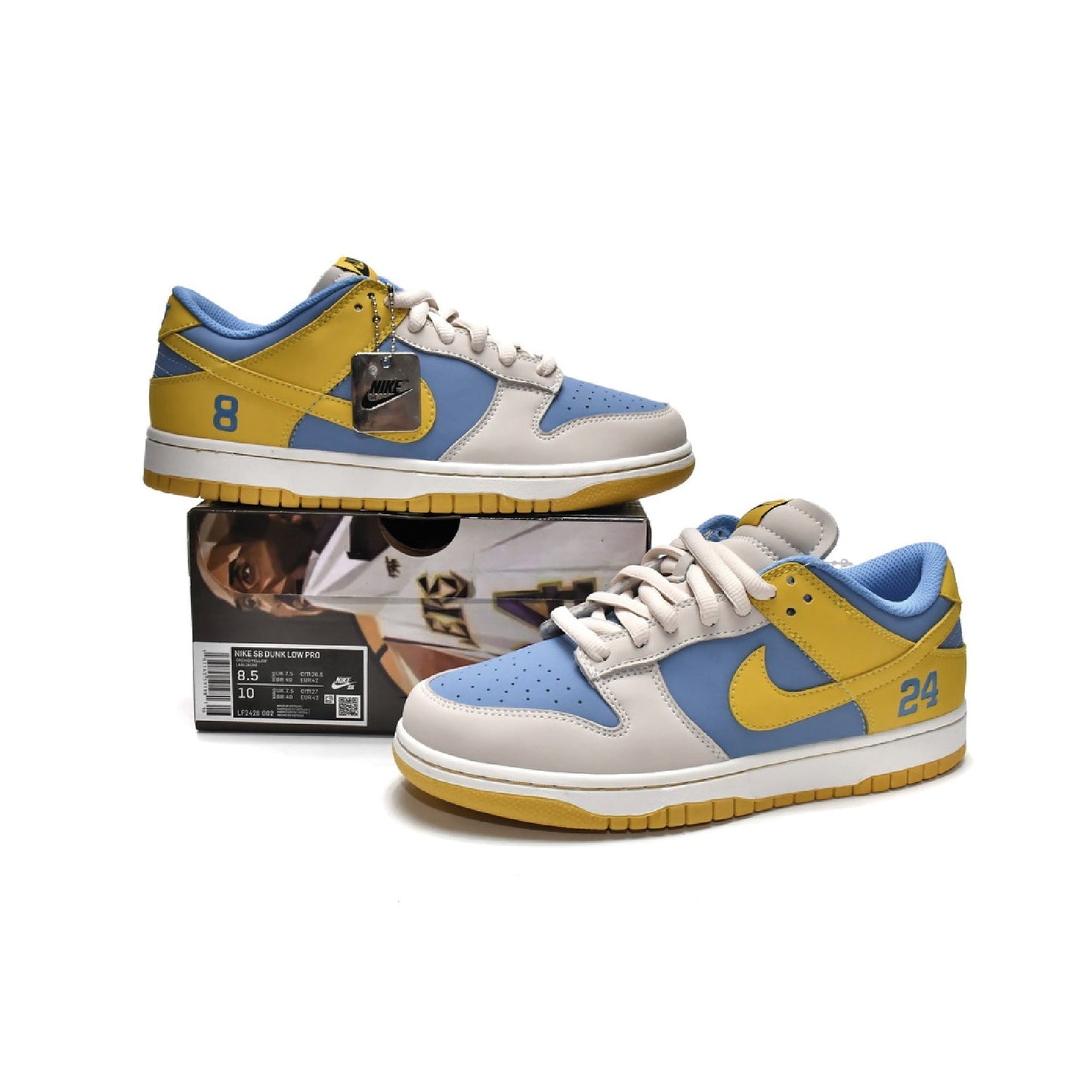 Nike Dunk Low Giallo e Azzurro Scarpe Uomo