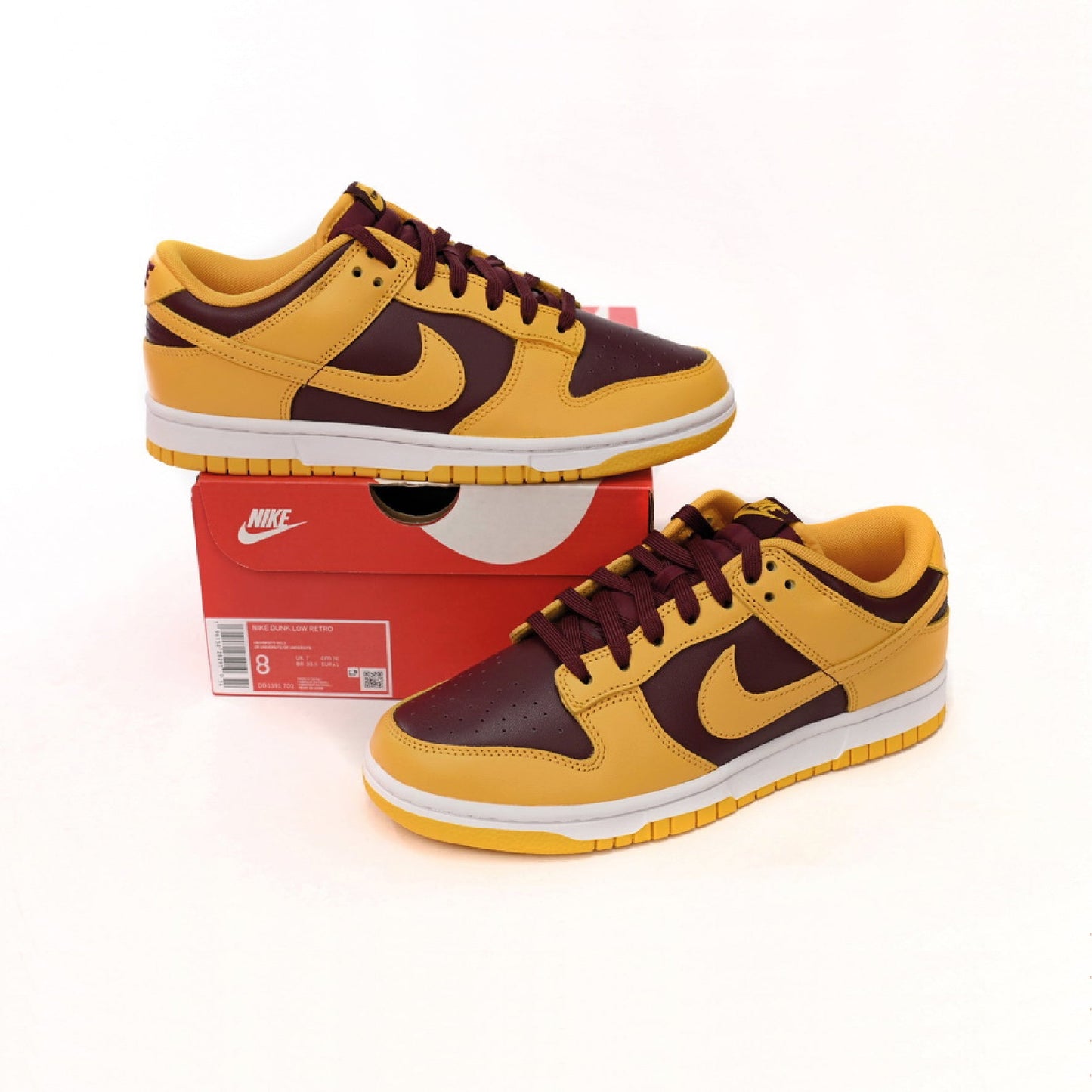 Nike Dunk Low Gialle e Bordeaux Scarpe Casual Uomo Donna
