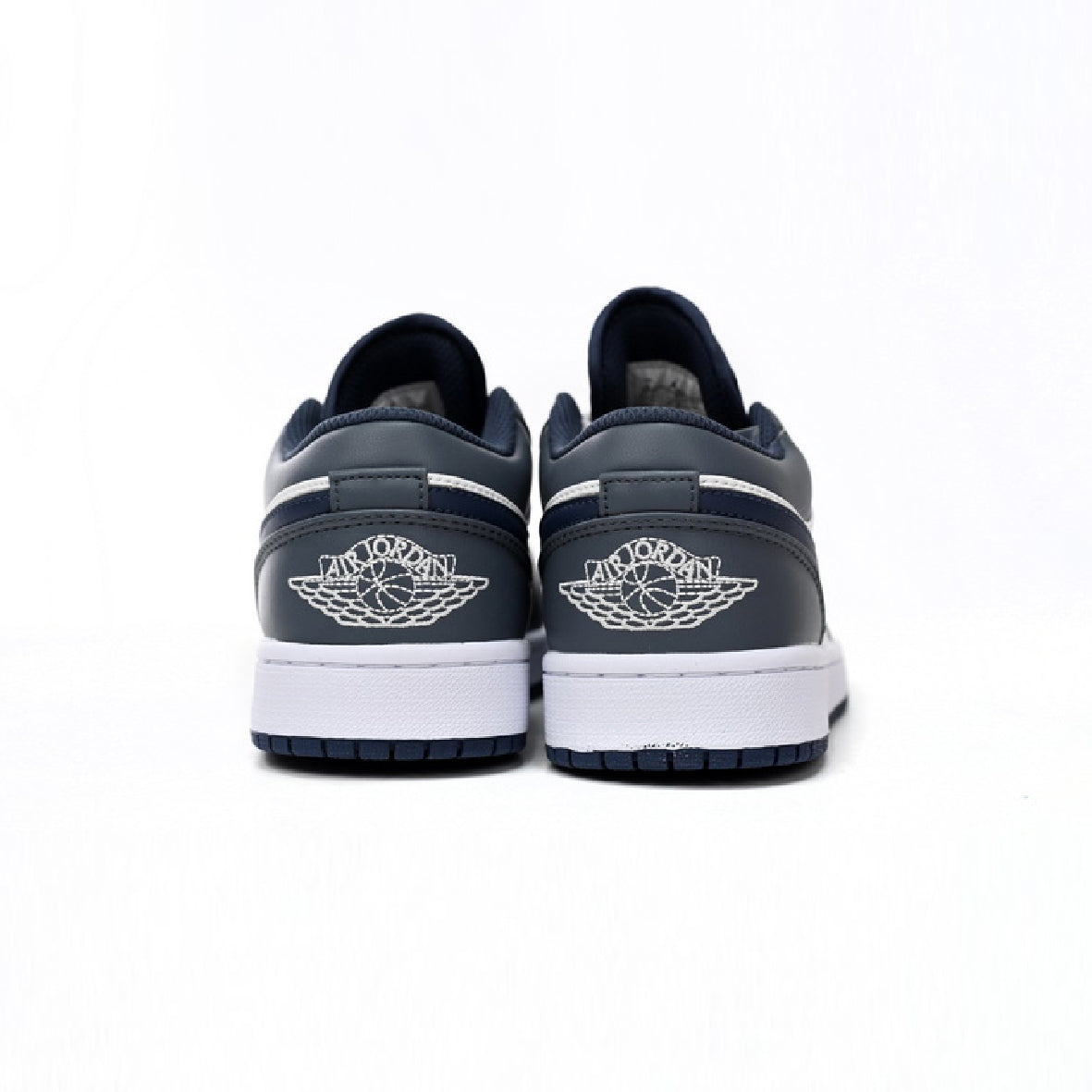 Nike Air Jordan 1 Low Bianco Grigio Blu Pelle Premium