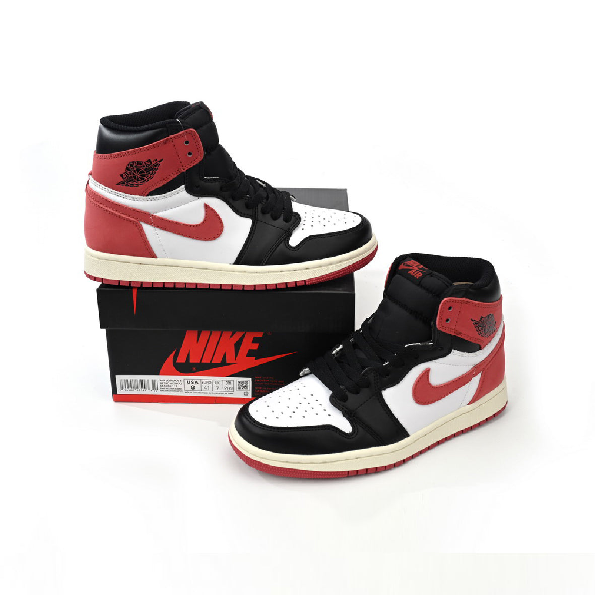 Nike Air Jordan 1 Retro High OG Rosso Nero Bianco Uomo Donna
