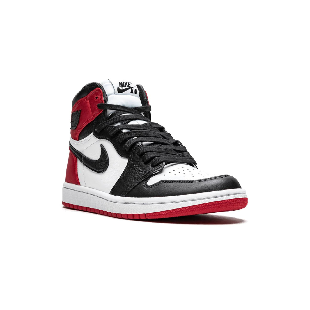 Nike Air Jordan 1 Retro High Satin Black Toe Rosso Nero Bianco