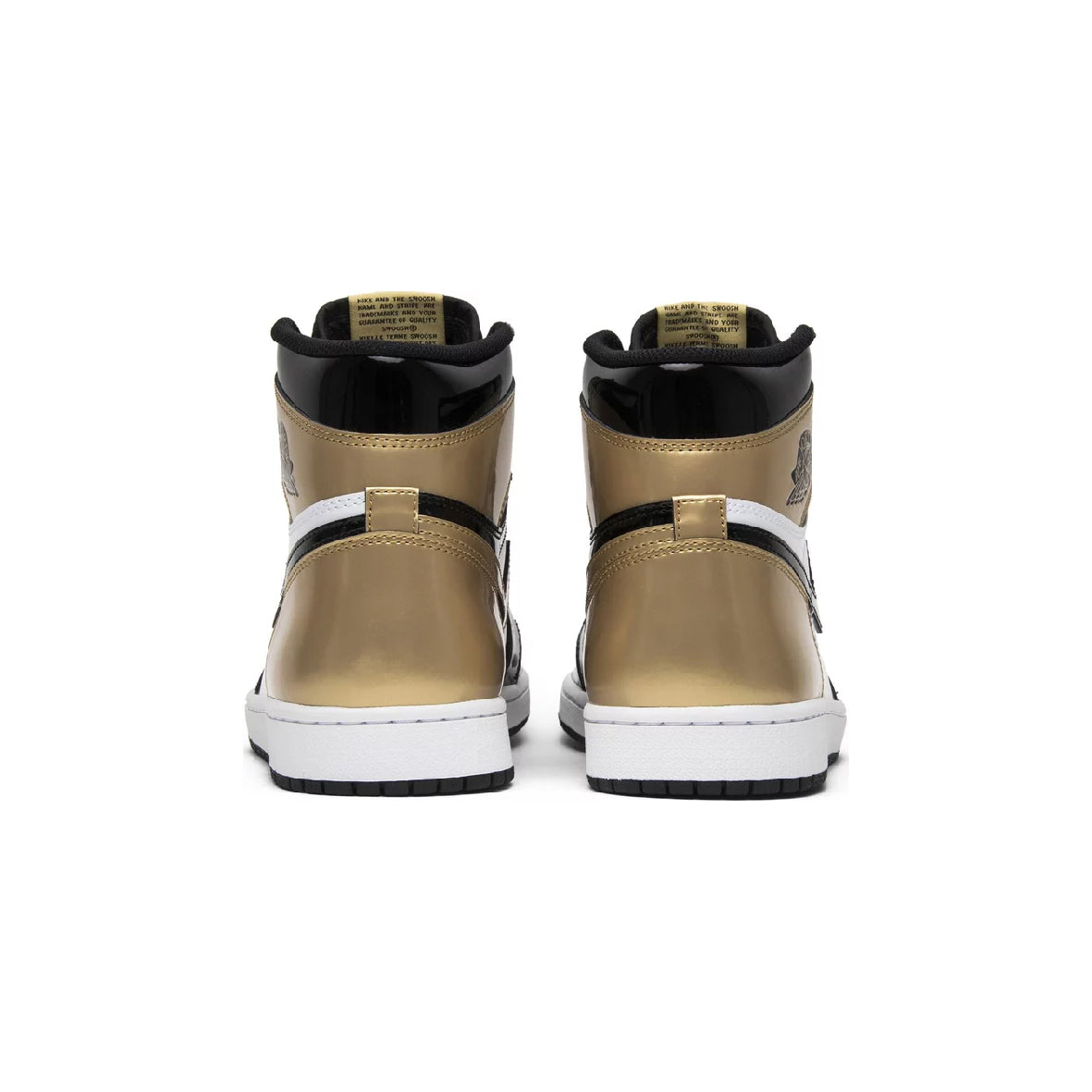 Nike Air Jordan 1 High Gold Toe Oro Nero e Bianco in Pelle