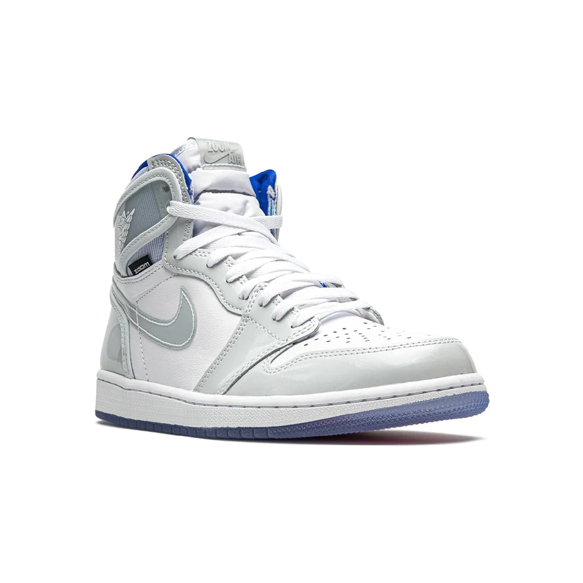 Nike Air Jordan 1 High Zoom Racer Blue Bianco Grigio Uomo Donna