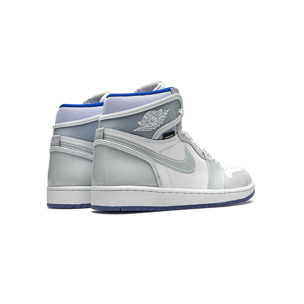 Nike Air Jordan 1 High Zoom Racer Blue Bianco Grigio Uomo Donna