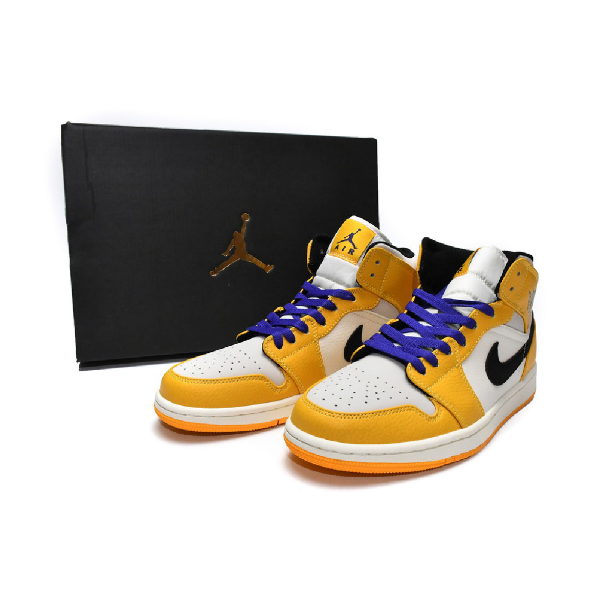 Nike Air Jordan 1 Mid SE Giallo Viola Lakers Retro