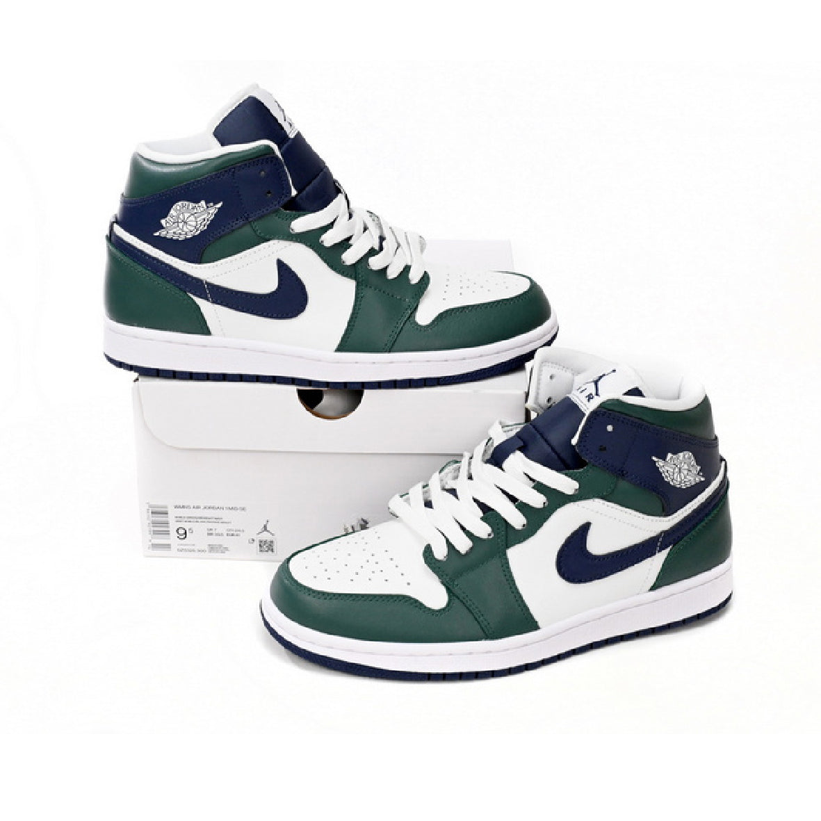 Nike Air Jordan 1 Mid Verde Noble Bianco Blu Retro
