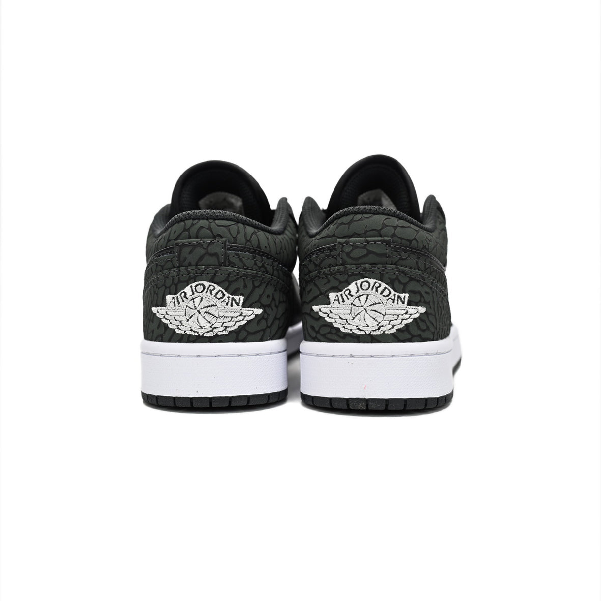 Nike Air Jordan 1 Low Nero Pelle Stampa Elephant