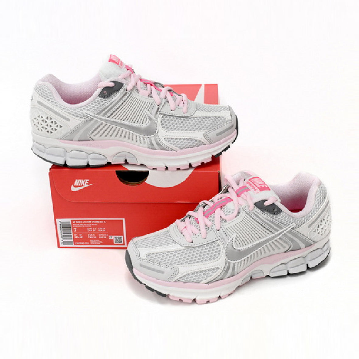 Nike Air Zoom Vomero 5 Grigie e Rosa Scarpe Running Donna