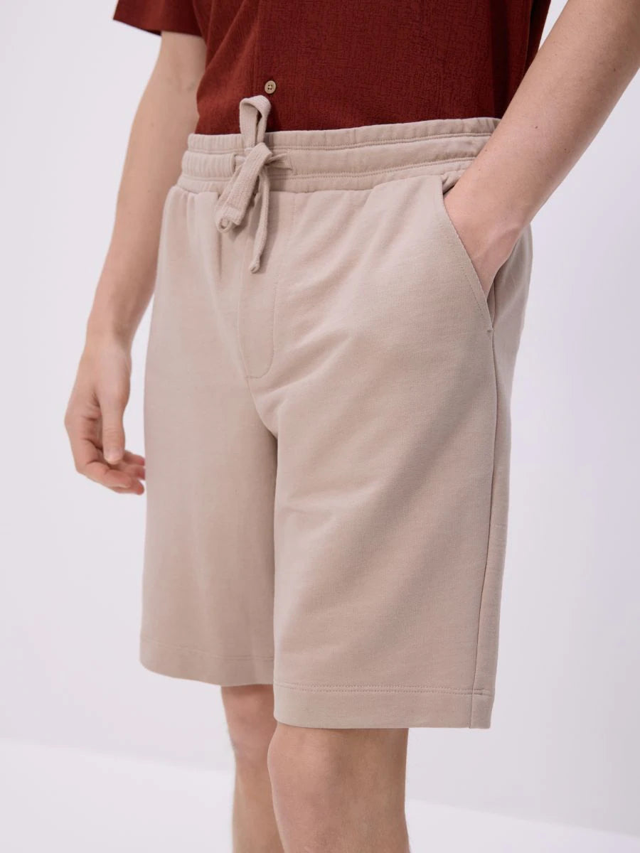 Pantaloncini tuta regular fit-beige