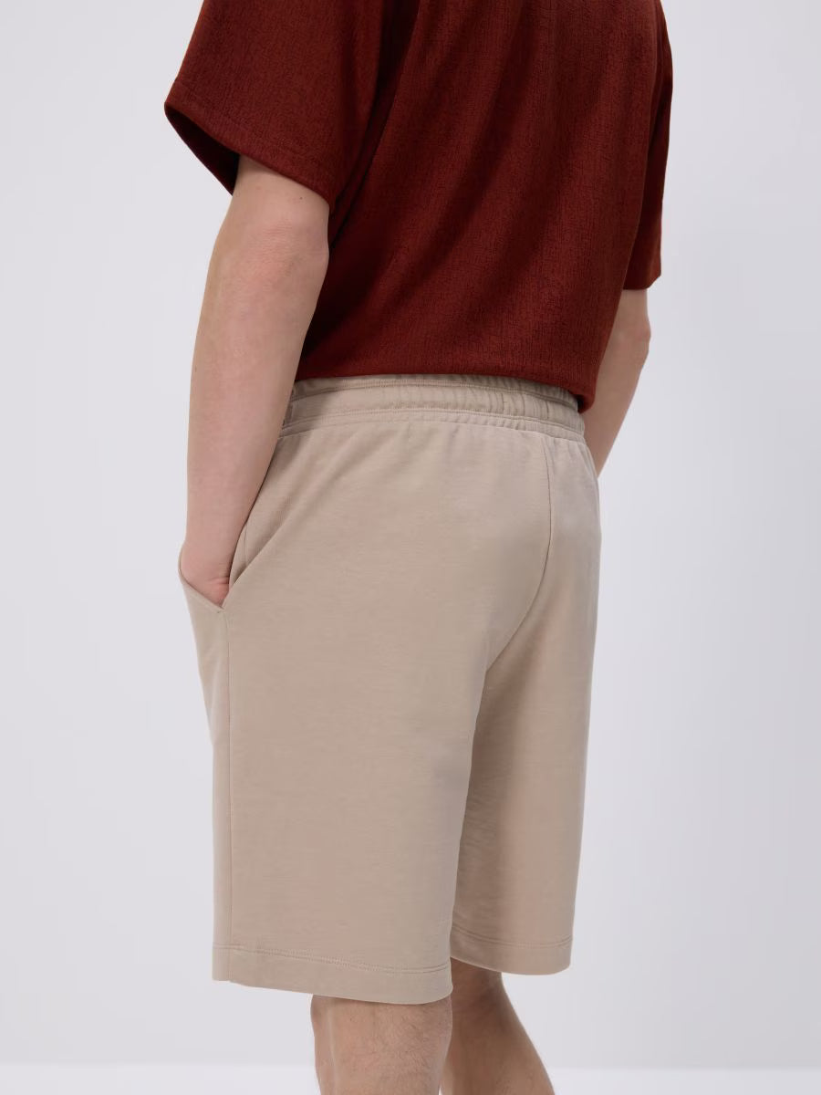 Pantaloncini tuta regular fit-beige