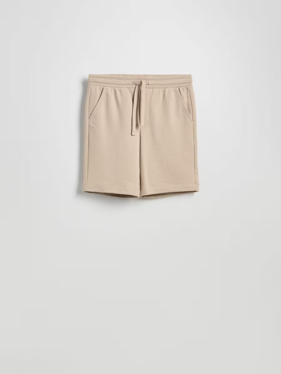 Pantaloncini tuta regular fit-beige