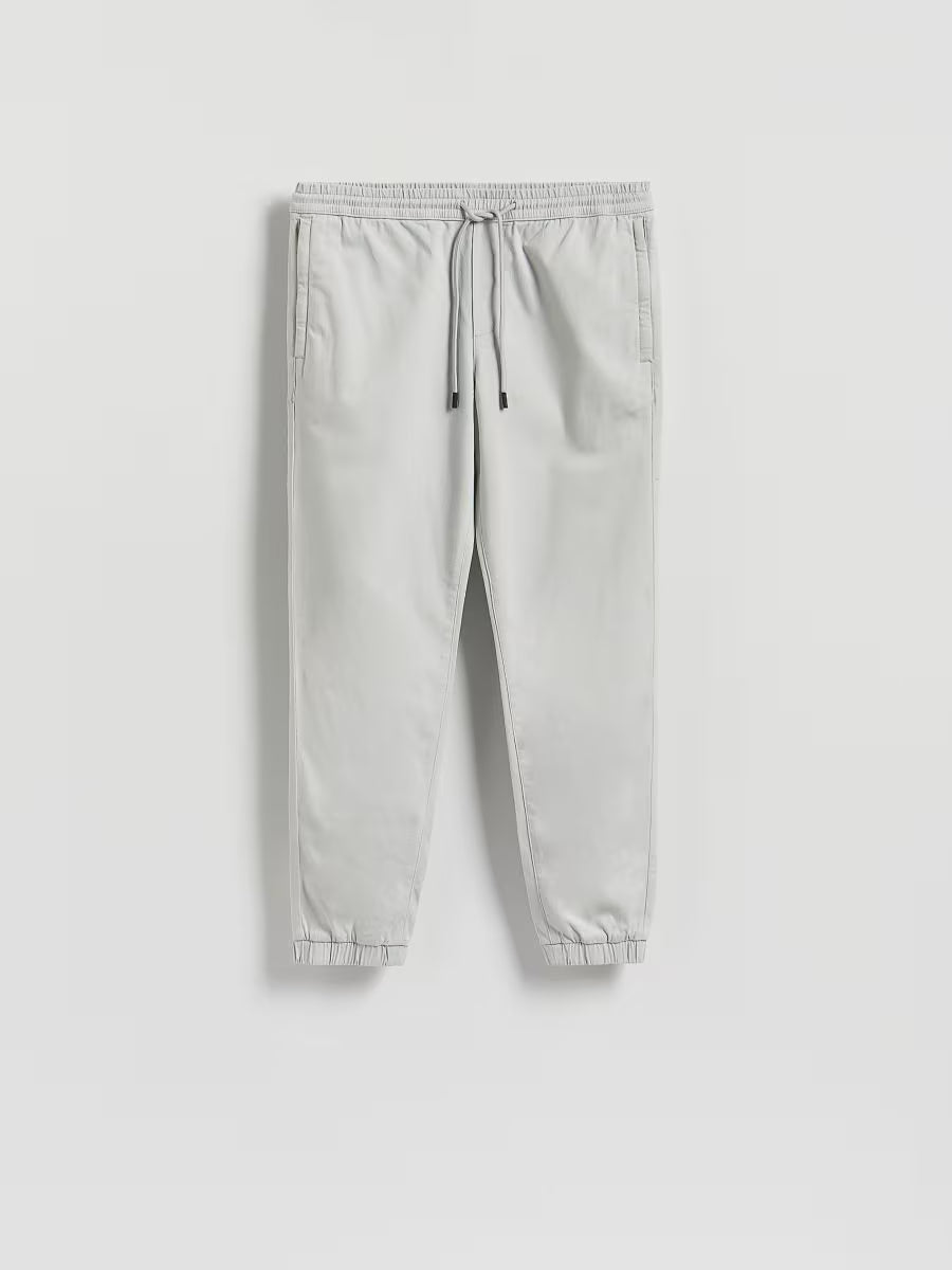 Joggers in cotone-grigio chiaro
