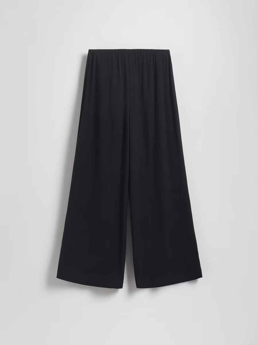 Pantaloni ampi in viscosa -nero