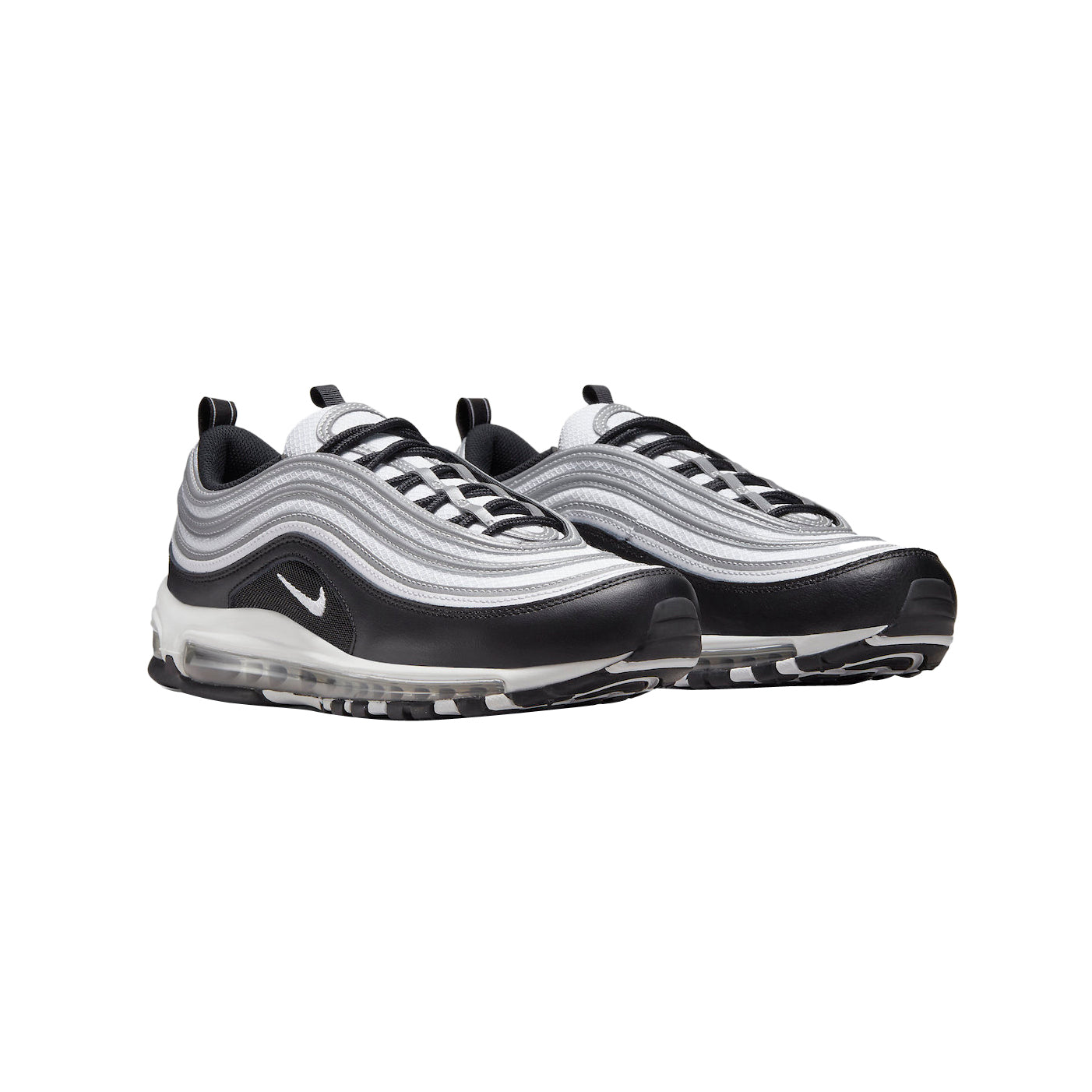Nike Air Max 97 Bianco Nero Argento Metallico Uomo Sneakers Moderne