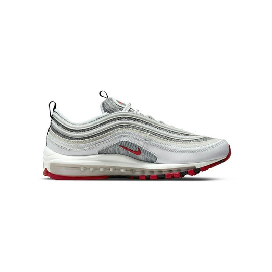 Nike Air Max 97 Grigio Argento Rosso Varsity Uomo Sneakers Iconiche