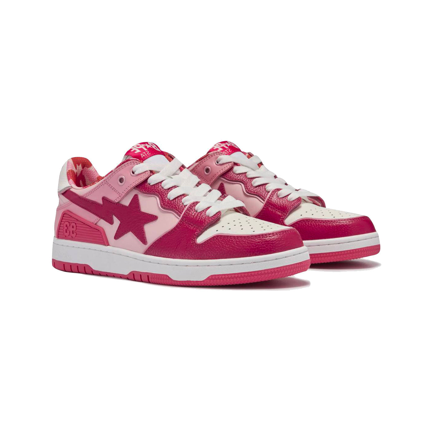 Sneakers A Bathing Ape SK8 STA ABC Camo Rosa Bianco
