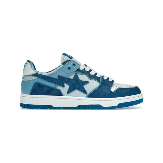 Sneakers A Bathing Ape SK8 STA ABC Camo Blu Bianco
