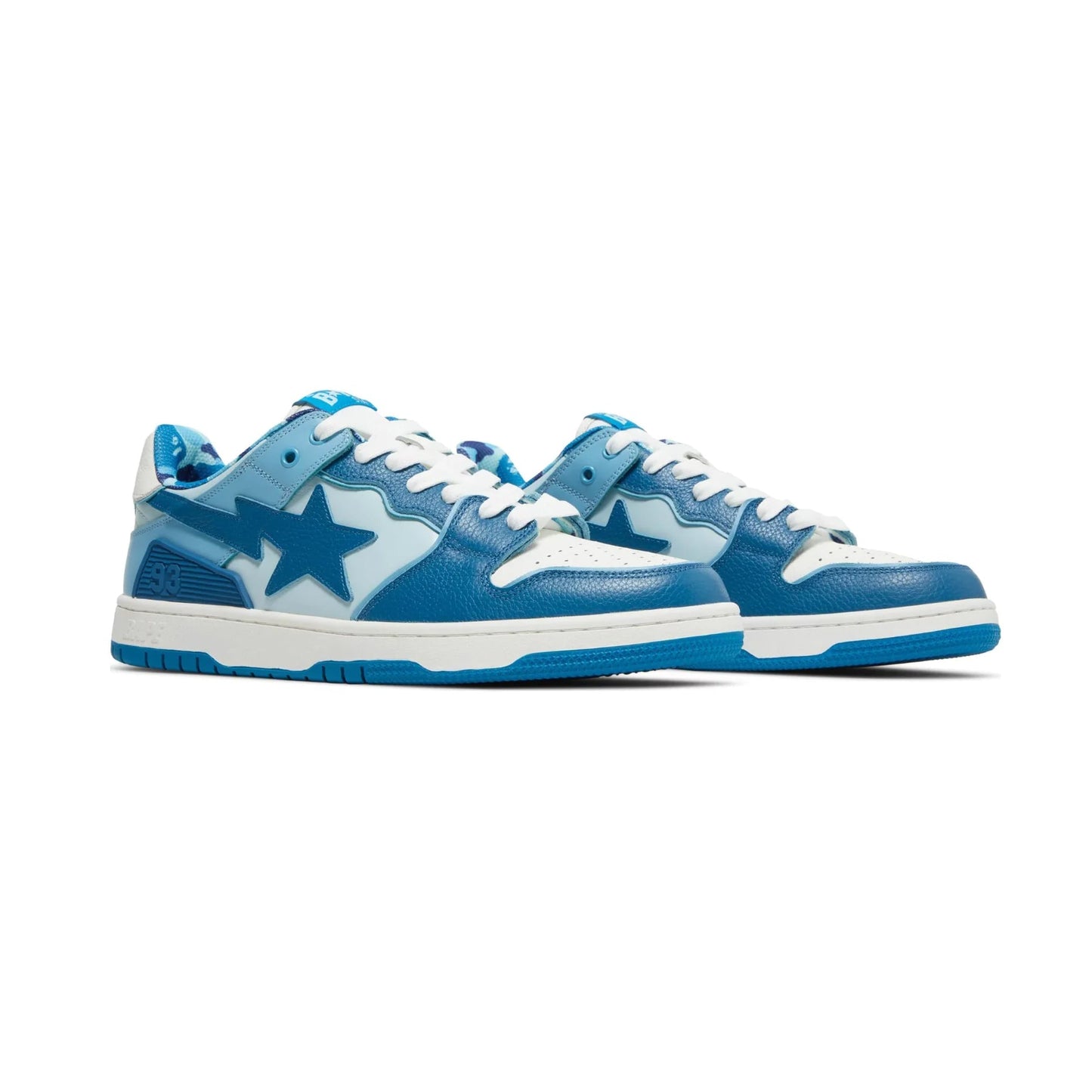 Sneakers A Bathing Ape SK8 STA ABC Camo Blu Bianco