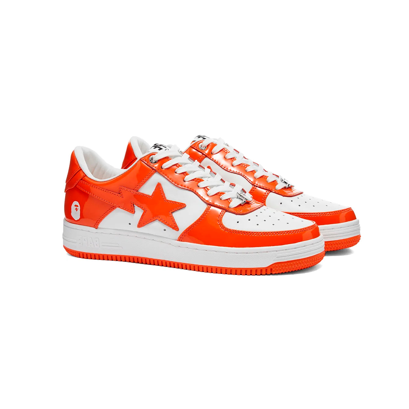 Sneakers A Bathing Ape SK8 STA Low Arancione Bianco