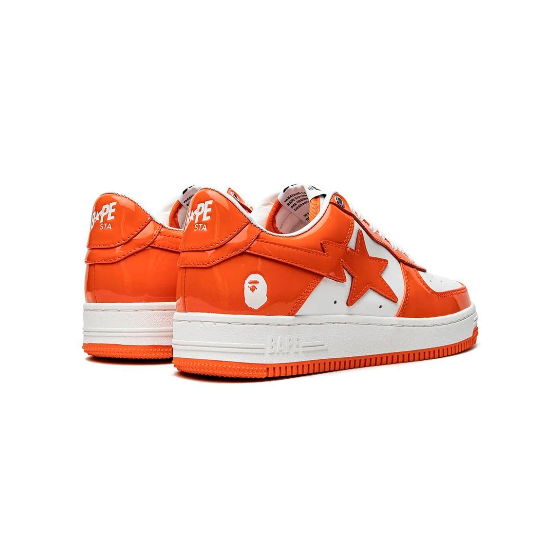 Sneakers A Bathing Ape SK8 STA Low Arancione Bianco