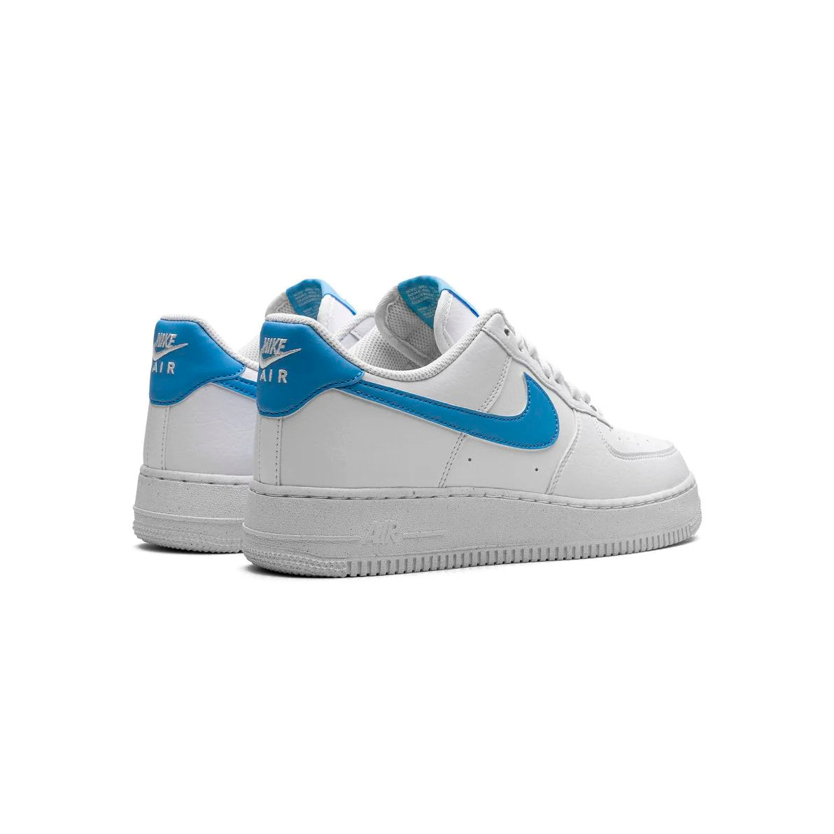 Nike Air Force 1 Low Bianco con Swoosh Azzurro Next Nature