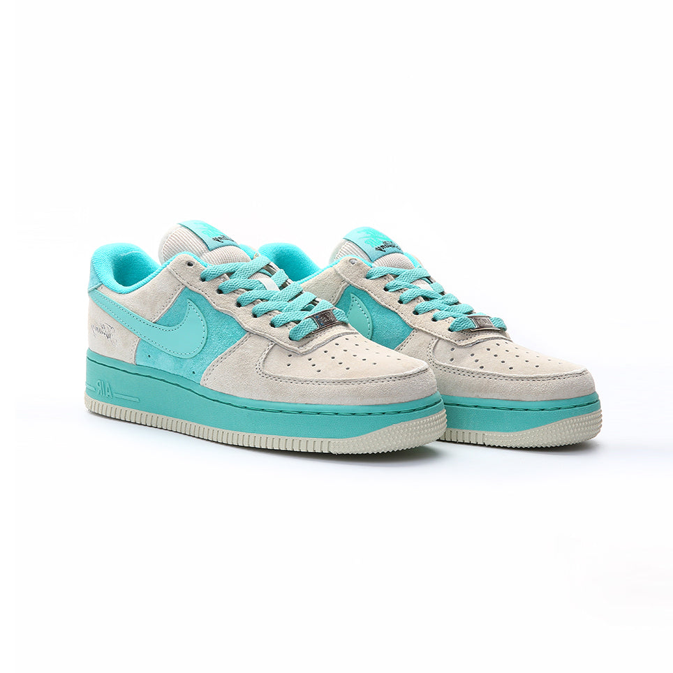 Nike Air Force 1 Low Sabbia con Swoosh Tiffany Blu Acqua
