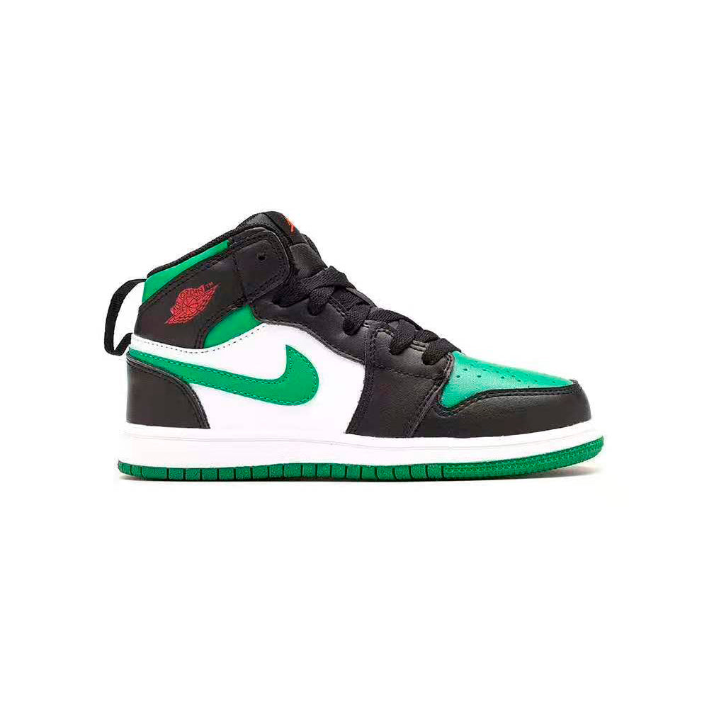 Nike Air Jordan 1 Mid Bambino Verde Pino Nero Bianco Raffinato