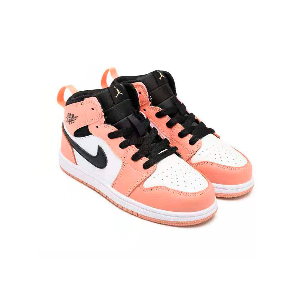 Nike Air Jordan 1 Mid Bambina Rosa Quarzo Nero Bianco Elegante