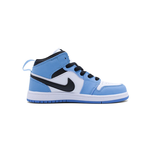 Nike Air Jordan 1 Mid Bambino Azzurro University Nero Bianco