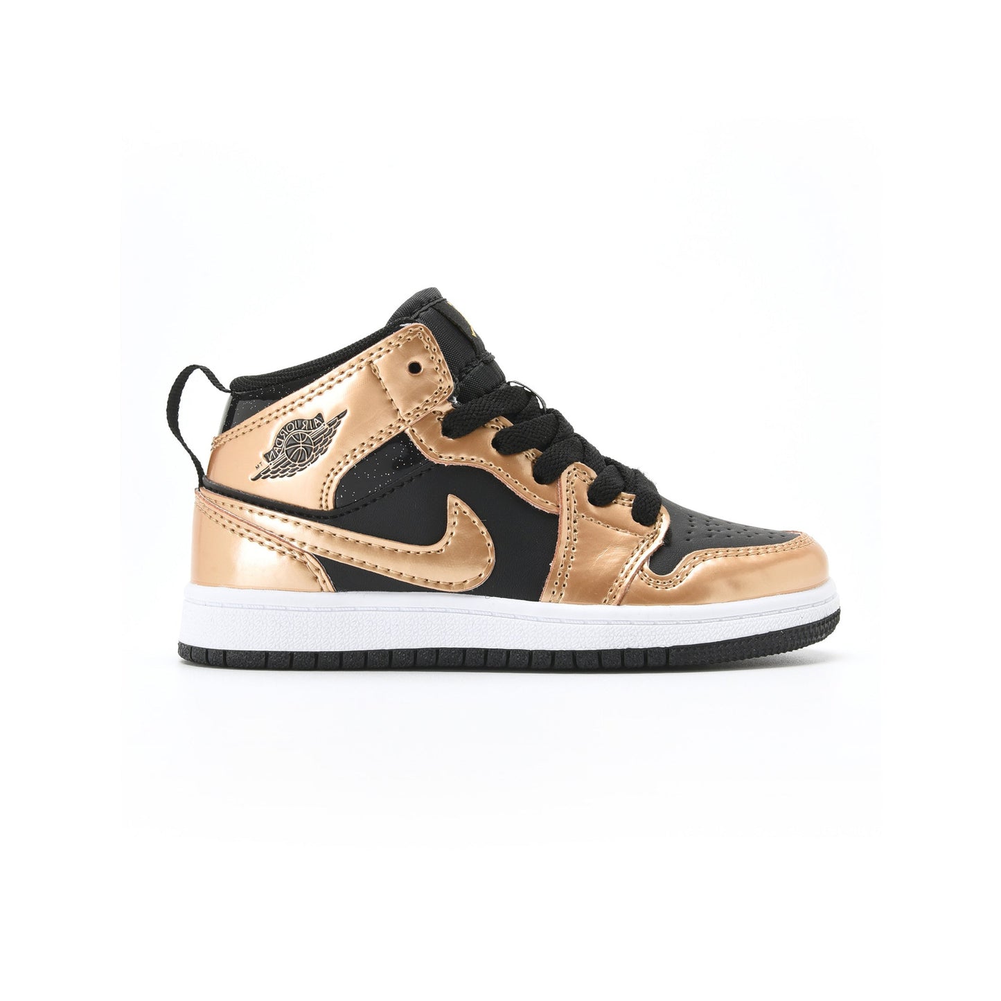 Nike Air Jordan 1 Mid Bambino Oro Nero Metallico Raffinato
