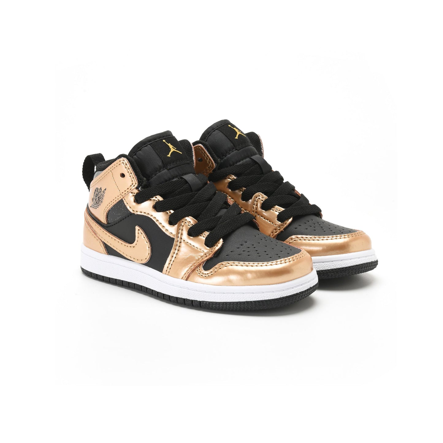 Nike Air Jordan 1 Mid Bambino Oro Nero Metallico Raffinato