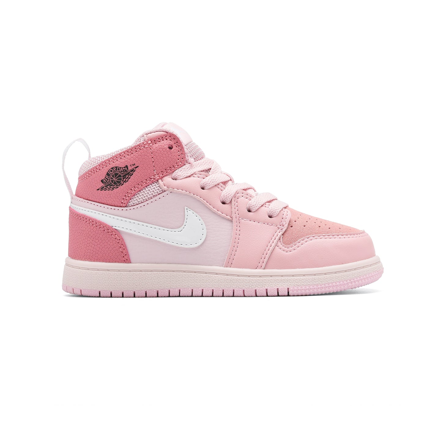 Nike Air Jordan 1 Mid Bambina Rosa Digital Bianco Pastello