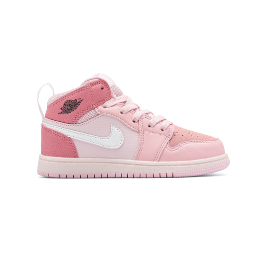 Nike Air Jordan 1 Mid Bambina Rosa Digital Bianco Pastello