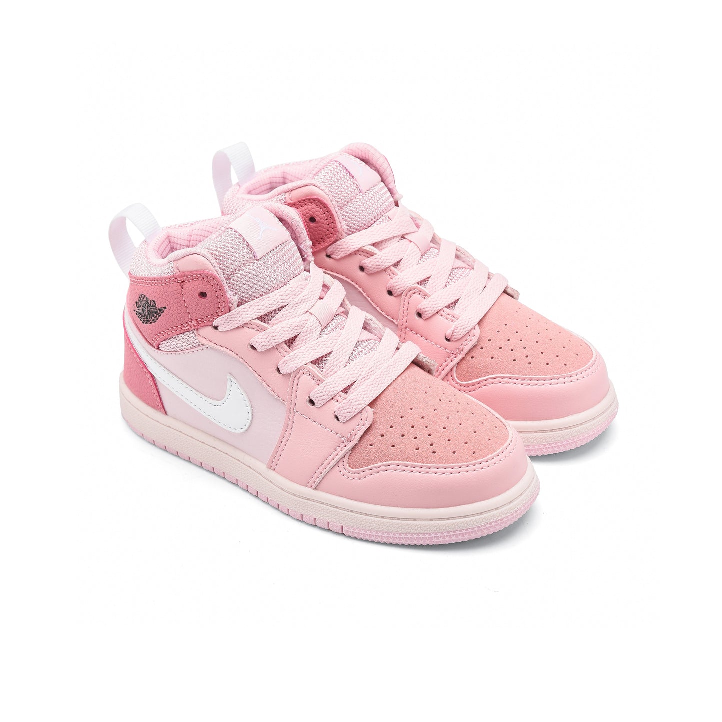 Nike Air Jordan 1 Mid Bambina Rosa Digital Bianco Pastello