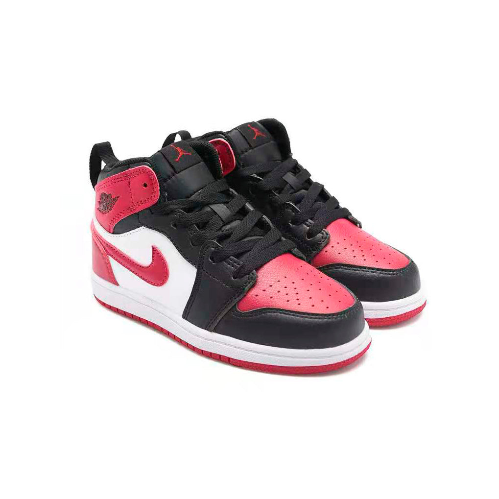 Nike Air Jordan 1 Mid Bambino Rosso Nero Bianco Classico