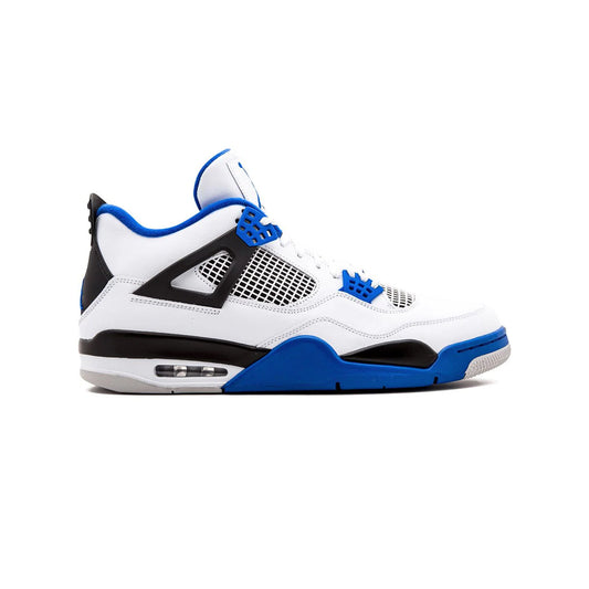 Nike Air Jordan 4 Retro Motorsport Bianco Nero Blu Uomo
