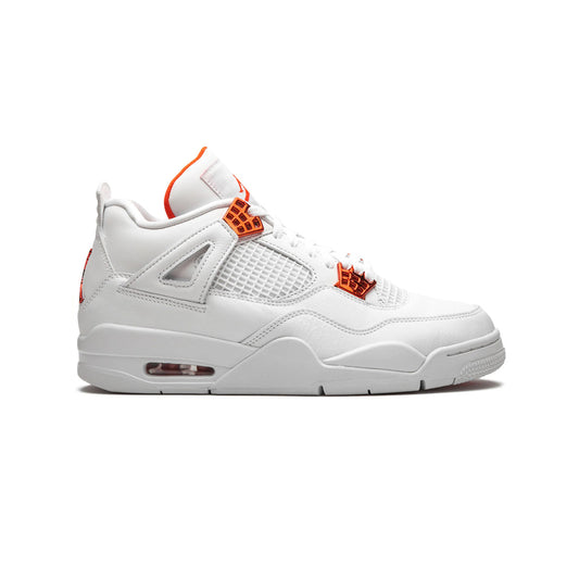 Nike Air Jordan 4 Retro Metallic Orange Bianco Arancione Uomo