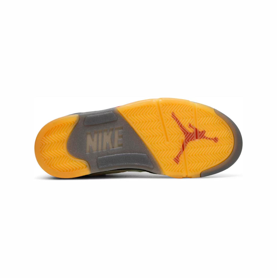 Nike Air Jordan 5 Retro Off-White Sail Bianco Rosso Giallo Uomo